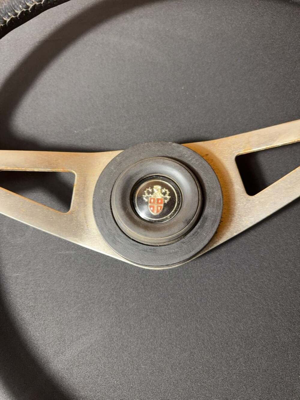 Vintage Austin Steering Wheel Dec 1996 Leather Classic Car Wheel MG Austin Rover